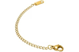 SOULCATS Extensión de cadena, cierre de mosquetón, negro, oro, plata