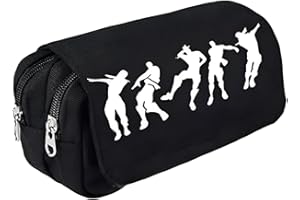 GINKAGO Trousse de grande capacité, Grand Étui à Crayons 2 Fermeture Éclair Stationnaire Pratique Trousse (A)