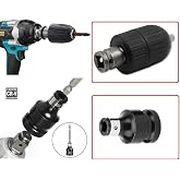 Depolife Somun S&ouml;kme Sıkma Makinesi I&ccedil;in 10Mm Mandren Ve Bits Adapt&ouml;r Seti 1/2 Hex (Torklu Makinalar I&ccedil;in)