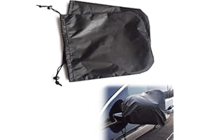 RAKIUTY Seitenspiegel Schneedecke Spiegel,Autospiegel Schutzhülle Schneeabdeckung,Seitenspiegel Schneedecke,Spiegel Frostschutz Abdeckung,Schutzhülle Auto Außenspiegel Frostabdeckung,Schwarz,1 Paar