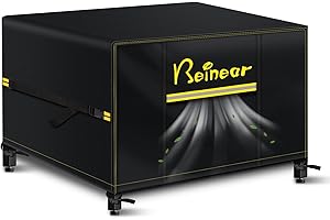 Beinear Garden Furniture Cover Waterproof Square 125 x 125 x 72 cm, Outdoor Patio Rattan Sofa Table and Chair Set Cover with Air Vent, Windproof Buckles, Anti UV/Tear 420D Oxford Fabric