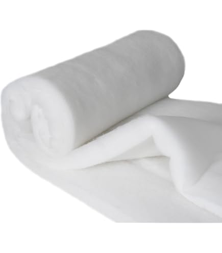 Volumenvlies 150 g/m² 1,5 m breed 2,5 m lang ca. 15 mm dik, 3,75 m² (EUR 3 ,99/m²), 100% polyester, wasbaar, Öko-Tex Standard 100, productklasse 1, patchworkvlies, watten per meter geschikt als vulmateriaal