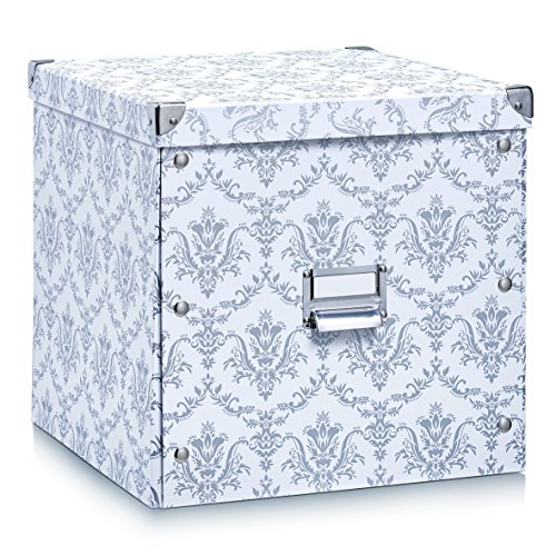 Zeller 17974 Aufbewahrungsbox Vintage, Pappe, weiß