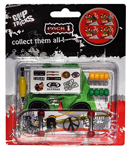 Grip & Tricks - Finger SKATE - Skate - Pack1 - Dimensions: 13 X 13 X 2 cm