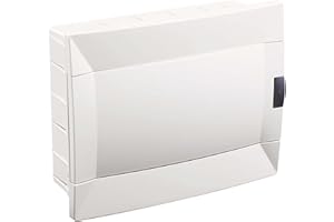 MAKEL Cuadro eléctrico o Caja de Empotrar con tapa y carril DIN blanca para Automáticos 12 Módulos Cuadro Electrico para Instalaciones Electricas Cuadro Electrico Empotrar