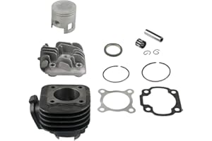 LEXIANG Kit de Cilindro de Calibre Grande de 2 Tiempos de 70cc para Scooters para Jog para Motores clon Minarelli, Junta de Base de Cabeza de Cilindro de 10mm Pin 47mm