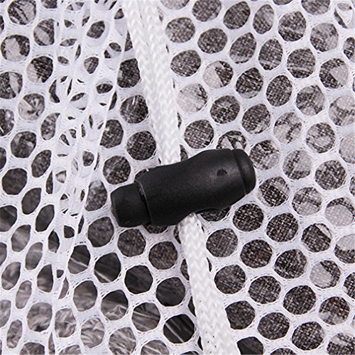 Hengsong Kleider Unterwäsche Socken Mesh Wäschebeutel Wäschesäcke Wäschenetz mit Zugkordel für die Waschmaschine (XL, Coarse mesh) - 5