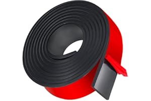 ACTIUSIS Strisce di gomma autoadesive, in neoprene, in gomma, per guarnizioni fai da te, isolamento, anti vibrazioni, copertura, protezione per pavimenti, 50 mm (L) x 1,5 mm (D) x 3000 mm (L)