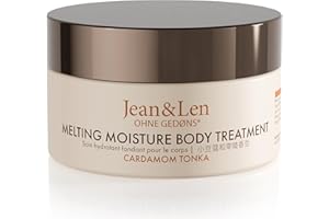 Jean & Len Melting Moisture Body Butter Cardamom & Tonka, per un risultato di cura profumato, per pelli normali, burro per il corpo nutriente, senza parabeni e siliconi, vegano, 200 ml