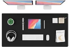 K KNODEL Large Office Leather Desk Mat, Mouse and Keyboar...