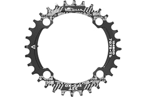 ENGWE MTB Plateau de vélo 104BCD étroit et Large, 32T, 34T, 36T, 38T, Rond, Ovale, en Aluminium, Convient aux chaînes de 8, 9, 10, 11 Vitesses