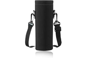 JEYORZY 1Pezzi Protezione per Bottiglia D'acqua, 1000ML Porta Borraccia Termica Custodia Antiscottatura Custodia con Tracolla Regolabile, Portaborraccia, Borsa Termica per Borraccia, per Sport Viaggio
