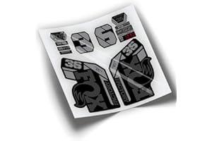 PEGATINEA Fork stickers, bicycle fork stickers, Fox 36 factory 2021, two-colours WP424, Dark Grey 073