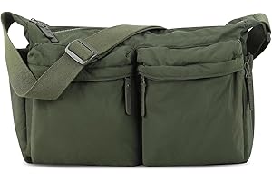 HAIWILL Torba na ramię damska, średniej wielkości, nylonowa, torba listonoszka, męska, torba na laptopa o przekątnej ekranu 15", torba na ramię do pracy, kliniki, na uczelnię, w podróży