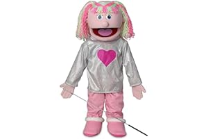 SILLY PUPPETS Kimmie, Pink Girl, Full Body, Ventriloquist Style Puppet, 65cm