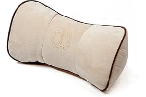 ALIBO Orthopädisches Liegesessel rückenkissen bürostuhl Nackenkissen Kopfstütze Autonackenstütze, Schmerzlindernd Bei Zervikal Halskissen für Flugzeug Züg Einstellbare Gurt Abnehmbar Kissenbezug,1 Stück