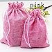 Produktbild SMHILY 50 Teile/Paket Festival Weihnachtsfeier Hochzeit Gefälligkeiten Hessischen Sackleinen Jute Geschenk Taschen 3 Größen Bunte Kordelzug Wohnkultur