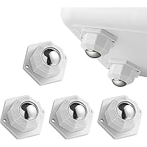 8 Rotelle A Sfera In Nylon - Altezza 20mm, Per Mobili E Carrelli | Trasferimento 360° - Foto 9