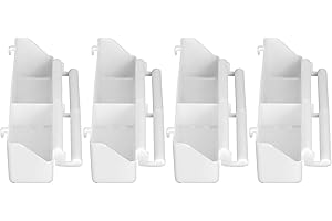 Glomora Lot de 4 mangeoires à Oiseaux en Plastique Durable à Suspendre pour perroquets, Pigeons et Autres Oiseaux de Compagnie Blanc