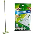 Scotch-Brite Sweeper Kit (Support + Stick + 5 Wet Cloths 28cm x 21cm) 1 Kit/pack + Easy Sweeper (82x21cm cloth size) Disposable cleaning cloth Mop, 8 units/pack