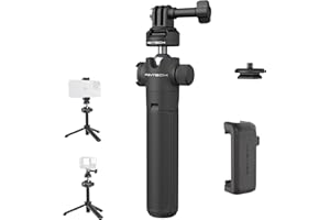 PGYTECH CapLock Perche d'extension trépied avec Clip pour téléphone pour DJI OSMO Action, Gopro Hero, OSMO Pocket, pour Insta, XiaoYi, caméras d'action Feiyu avec Adaptateur fileté 1/4"-20