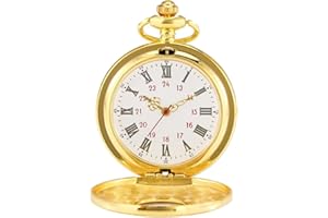 Cerioll Orologio Da Tasca Vintage, Orologio Da Tasca Al Quarzo Con Catena, Orologio Da Taschino Uomo, Orologio Da Tasca Con Catena, Orologio Da Taschino Vintage Con Numeri Romani, Oro