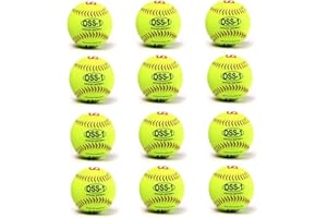 BARNETT OSS-1 Balle de Softball, Baseball entraînement, 12'', Jaune, 1 douzaine