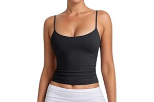 GENERIC Debardeur Gainant Femme Sexy, Tank Top Femme avec Bretelles Spaghetti Réglables Haut Court Dos Nu Moulant Slim Fit Couleur Unie Camisole Grande Taille Chic Extensible Confortables Quotidien Caraco