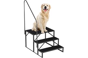 FRUYYZL Trittstufe Wohnwagen, 3 Schritt RV Schritte mit Handläufen, Wohnmobil Trittstufe, Außenbereich Spa Stufenleiter für Reisewohnwagen, Wohnmobile, Whirlpool, Veranda, Oberirdischer Pool