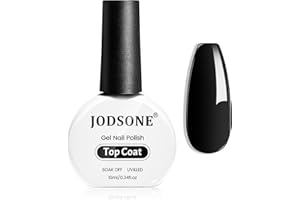 JODSONE Smalto gel top coat da 10 ml, finitura lucida, lunga durata, per manicure professionale fai da te, senza strofinare