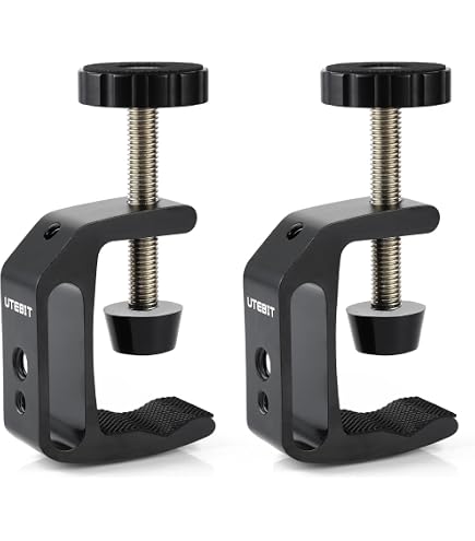 Jhanw Lot De 2 Pinces En C 5,1 Cm Robustes - Pinces Réglables Acier Pour Travail Bois Et Fixation Bureau