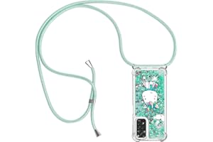 PAEKEAR Funda con Cuerda para Xiaomi Redmi Note 11 4G/Note 11S, Carcasa de movil con Cuerda para Colgar - Correa para Hombro y Cordón Colgante/Brillante Arena movediza Cover Case con Banda Cordon, Monstruo