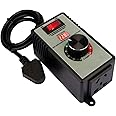 Motor Speed Controller, Multipurpose AC Electric Fan Variable Speed Controller AC 200V-220V & 15A Max Motor Speed Control Switch for Fans Electric Drills Angle Grinders (UK Plug)
