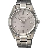 Seiko Men's Watch Quartz Titanium Stainless Steel Banded