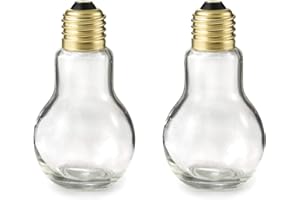 OUT OF THE BLUE OOTB Lot de 2 Ampoules, Salière + Poivrière Design, Salière et Poivrier, en Forme d'ampoule