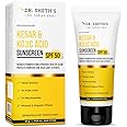Dr. Sheth's Kesar & Kojic Acid Sunscreen with SPF 50 Pa++++ | For Pigtation-Free Skin | No White Cast & Light Weight | For Daily Moisturization | For All Skin Types | 30 g