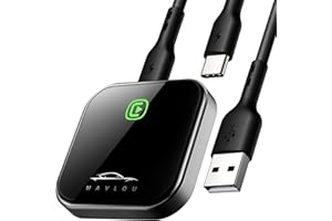 MAVLOU Carplay Wireless Adapter für iPhone, Superschnelle & Stabil Carplay Dongle, Konvertieren Sie Wired CarPlay zu Wireless, Plug & Play OTA-Upgrade, für iOS 10+ & Autos mit Wired CarPlay (Black)