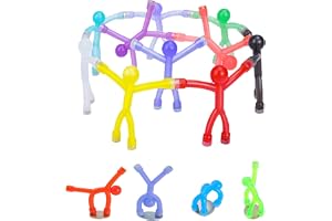 Set med 10 magnetiska miniatyrfigurer - färgglada och flexibla magneter - dekorativa gummifigurer för kylskåp, whiteboard, ko