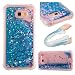 Produktbild Samsung A720 / A7 2017 Hülle, Samsung A720 / A7 2017 Handyhüle, Alfort TPU Schutzhülle Fließendes Glitzern und Spiegel Hand Hülle für Samsung A720 / A7 2017 () Handytasche Case Cover (Blau)