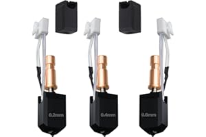 JUUPINE Lot de 3 kits d'extrudeuse Kobra S1 Hotend en céramique améliorés (0,2/0,4/0,6) pour imprimante 3D - Kit Combo Cobra S1 comprenant 3 hotends améliorés et 2 chaussettes en silicone