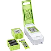 Amazon Brand - Solimo 11-in-1 Stainless Steel Multipurpose Vegetable and Fruit Chopper, Green