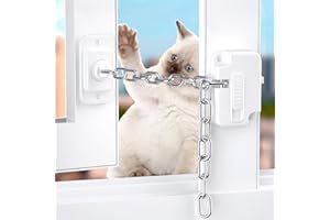 MIVITOOM Fenstersicherung Kinder – 2 Stück Türkette ohne Bohren für Fenster, Schränke & Schubladen | Kindersicherung für Fensterschlösser, Schrankschloss & Schiebetüren | Einfache Montage ohne Bohren