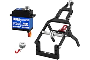 INJORA Zestaw żurawia holowniczego i 7 kg INJS2065-360 serwo wciągarki do 1/24 SCX24 (czarny