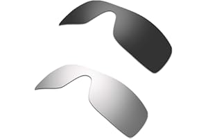 HKUCO Plus Mens Replacement Lenses For Oakley Batwolf Black/Titanium Sunglasses