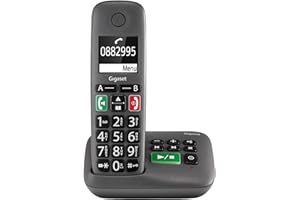 Gigaset EASY-A - Big Button Home DECT-Phone for Elderly with Answer Machine, Nuisance Call Block and Hearing Aid Compatibility, titanium grey