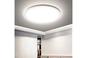 ‎EASY EAGLE EASY EAGLE Deckenlampe LED Deckenleuchte Flach, 18W IP44 Modern Badezimmer Lampe, 4000K Küchenlampe für Flur Schlafzimmer Balkon Keller, Ø218, 1800LM