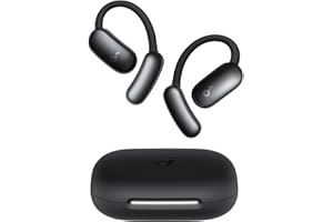 Soundcore Assistente AeroFit 2 di Anker, cuffie open-ear, senza pressione, bassi arricchiti di 2 volte, auricolari con traduzione in tempo reale, alta risoluzione, 35 ore di riproduzione, IP55