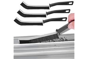 Egalit Spazzola per la Pulizia delle Fessure, Spazzola per la Pulizia delle Fughe con Manico Design, Spazzola per Dettagli, Spazzola per Doccia, Pavimenti, Bagno e Cucina (3 Pezzi) (3 Pezzi)