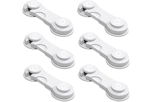 BABY MOLOVE 6 piezas Cierre Seguridad Cajones,Cerraduras de Seguridad para Niños,Seguridad infantil para armario,cajones para niños,con adhesivo