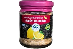 4G-GREEK GAIA'S GLOBAL GATE 4G - Griechisches Getrocknetes Zitronenpulver, Packung mit 2 x 80g (Gesamt: 160g)